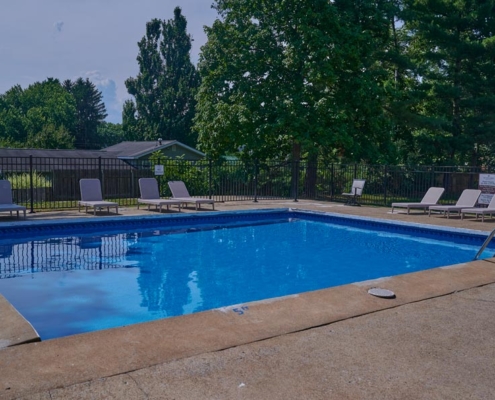 Seven Oaks Apartments Pool Detail in Morgantown WV